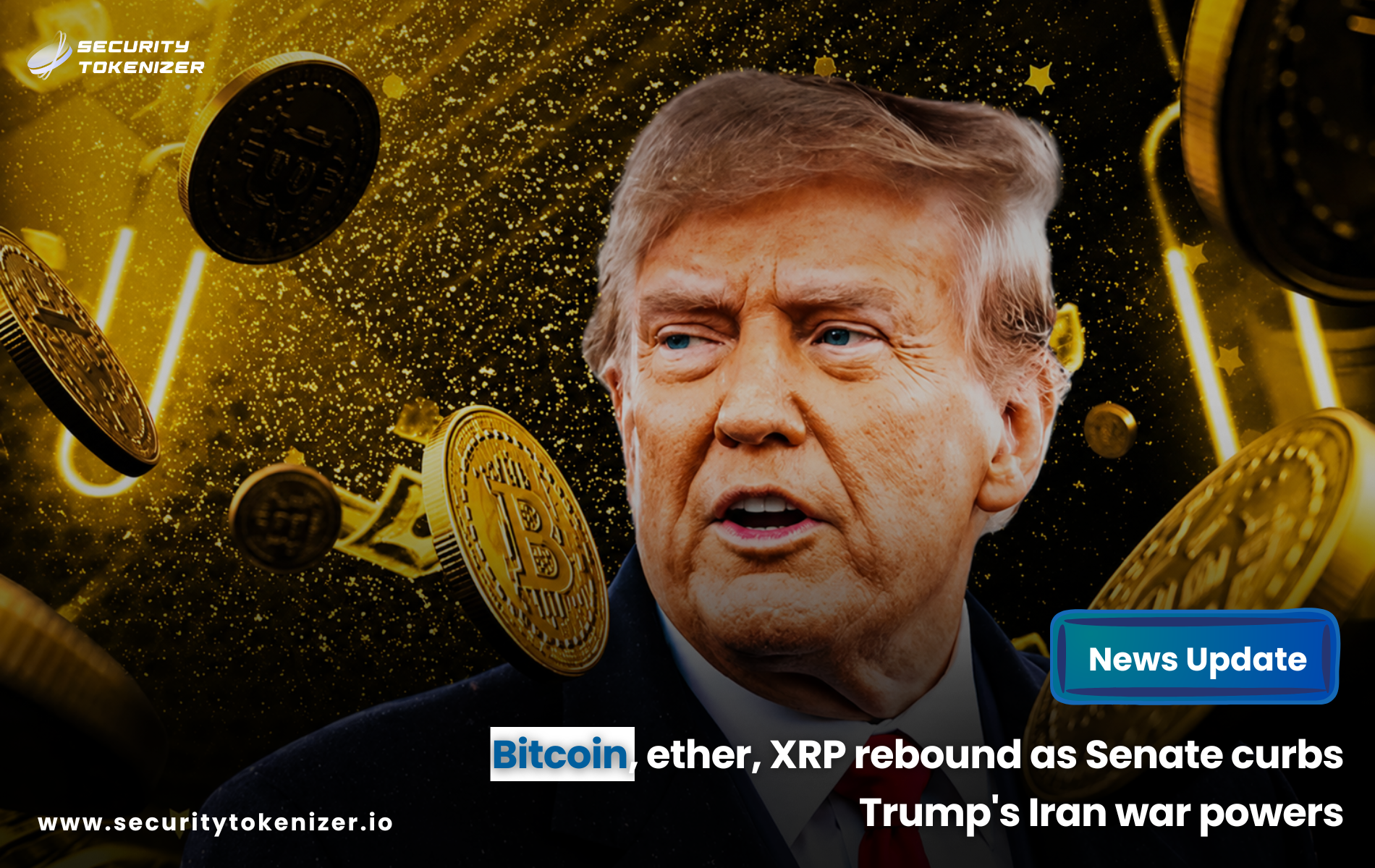 Bitcoin, ether, XRP rebound as Senate curbs Trump's Iran war powers